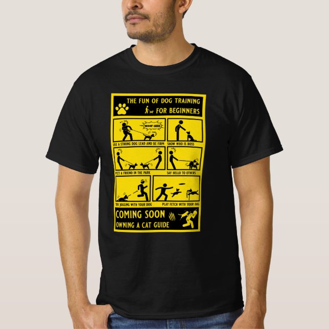 Funny Dog Training Instruction Manual T-Shirt (Front)