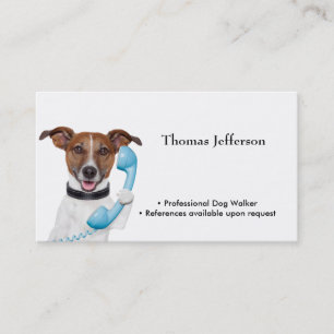 Funny Dog walker Business Card