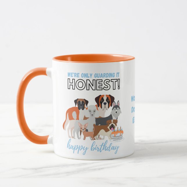 Funny Dog Walker, Trainer, Foster Dog Mom Birthday Mug (Left)