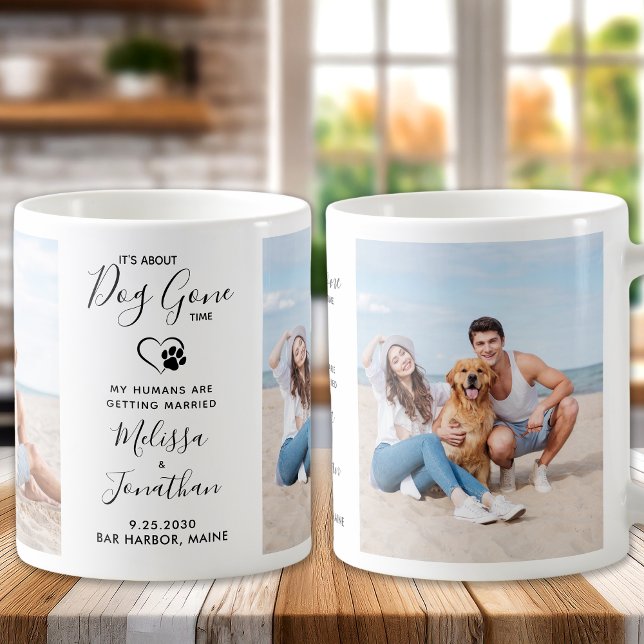 Funny Dog Wedding Personalized 2 Pet Photo  Coffee Mug (Creator Uploaded)