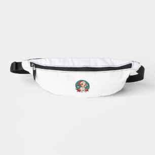 Funny Dog with Christmas Stars for Festive Season  Fanny Pack