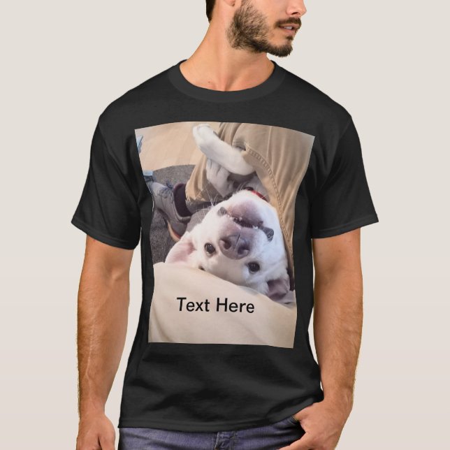 Funny Dog Won't Be Ignored Comical Photo T-Shirt (Front)