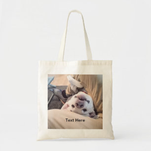 Funny Dog Won't Be Ignored Comical Photo Tote Bag
