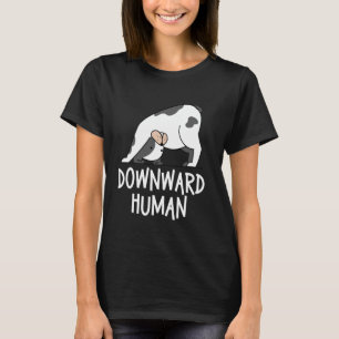 Funny Dog Yoga Pose French Bulldog Downward Human T-Shirt