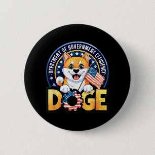 Funny Doge Crypto Meme Department Of Government Ef 2 Inch Round Button