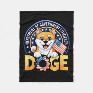 Funny Doge Crypto Meme Department Of Government Ef Fleece Blanket