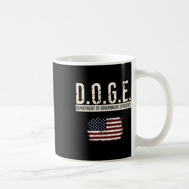 Funny Doge Department Of Government Efficiency Coffee Mug (Right)