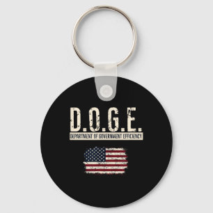 Funny Doge Department Of Government Efficiency Tee Keychain