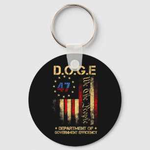 Funny Doge Department Of Government Efficiency Tee Keychain