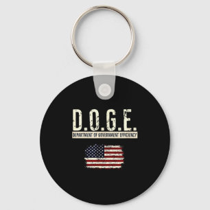 Funny Doge Department Of Government Efficiency Tee Keychain