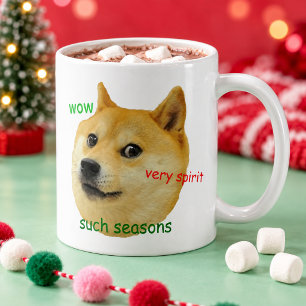 Funny Doge Meme Shiba Inu Holiday Such Seasons Coffee Mug