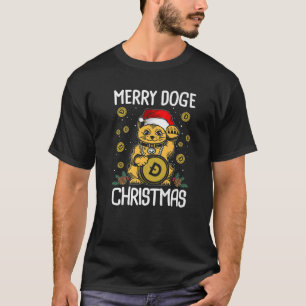 Funny Dogecoin Crypto HODL Doge Coin Christmas T-Shirt