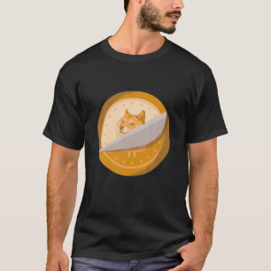 Funny Dogecoin Dogecoin Behind Bitcoin Meme Coin T-Shirt