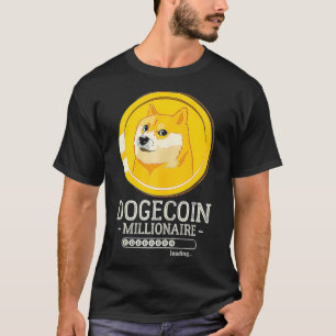 Funny Dogecoin Millionaire HODL Doge Coin Crypto  T-Shirt