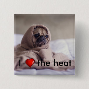 Funny doggy 2 inch square button