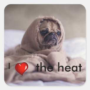 Funny doggy square sticker