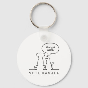 Funny Dogs And Cats That Got Weird Vote Kamala Keychain