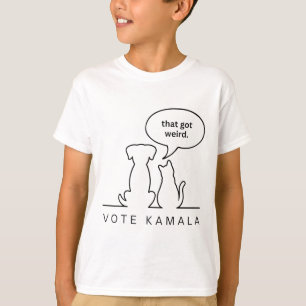 Funny Dogs And Cats That Got Weird Vote Kamala  T-Shirt