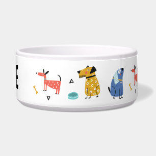 Funny Dogs Bowl with Name
