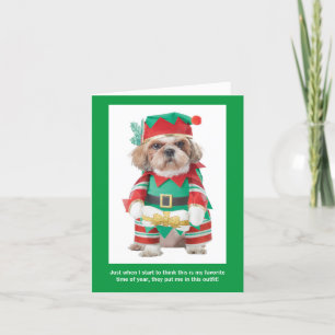 Funny Dog's Favourite Time of Year Chritmas Card