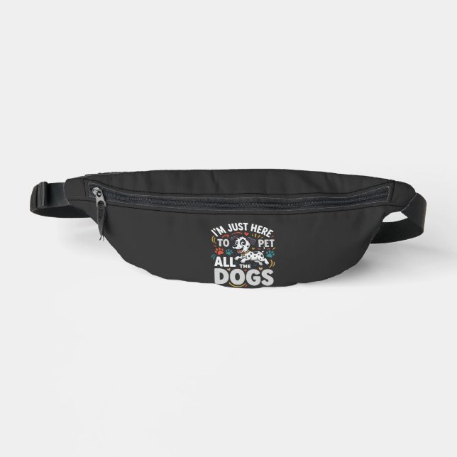 Funny Dogs Pet Lover Vector Fanny Pack (Front)