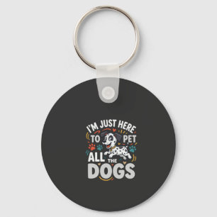 Funny Dogs Pet Lover Vector Keychain
