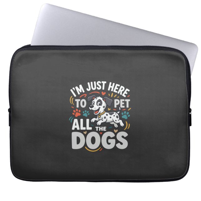 Funny Dogs Pet Lover Vector Laptop Sleeve (Front)