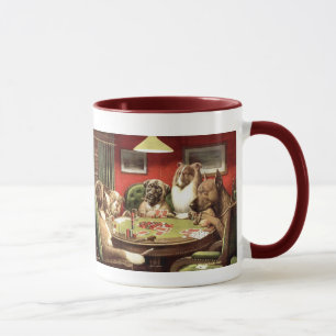 Funny Dogs Playing Poker Coffee Mug Mugs
