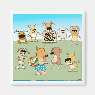 Funny Dogs Rule magnet