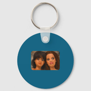 Funny Doll Face Meme Hilarious Disgusting 2 Dolls  Keychain