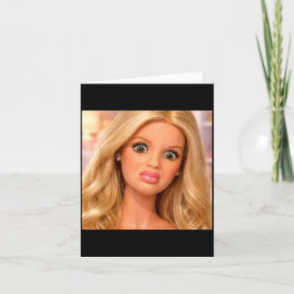 Funny Doll Face Meme Hilarious Sarcastic Card