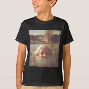 Funny Doll Face Swimming Meme  T-Shirt