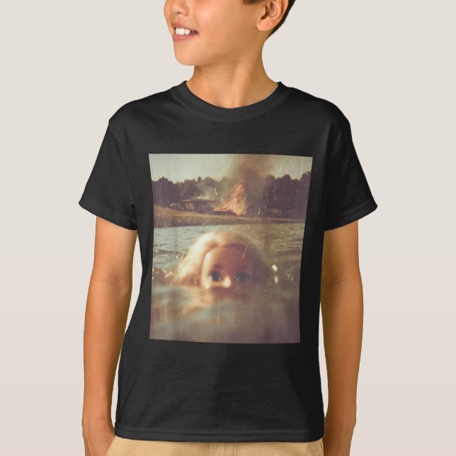 Funny Doll Face Swimming Meme  T-Shirt (Front)