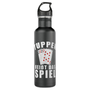Funny dolls Schrömen card game Rheinland saying 710 Ml Water Bottle