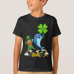 Funny dolphin clover st patricks day womens mens T-Shirt