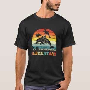 Funny Dolphin Elementary Back to School Teacher St T-Shirt