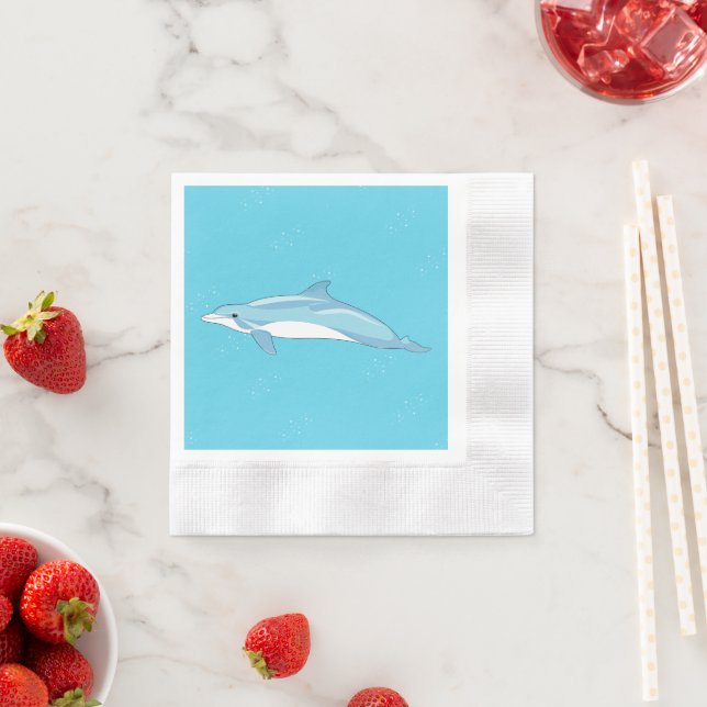 Funny dolphin in ocean napkin (Insitu)