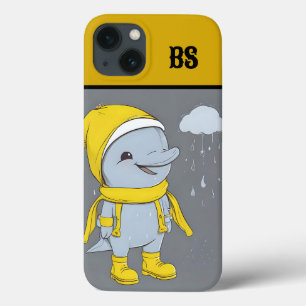 Funny Dolphin in Rain Boots – Beach Humour iPhone 13 Case