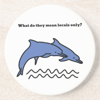 Funny Dolphin Ocean Love Waves Coaster