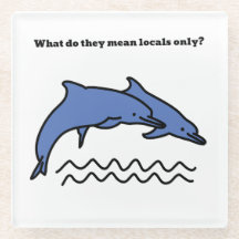 Funny Dolphin Ocean Love Waves Coaster