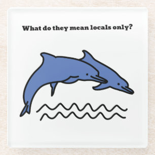 Funny Dolphin Ocean Love Waves Coaster