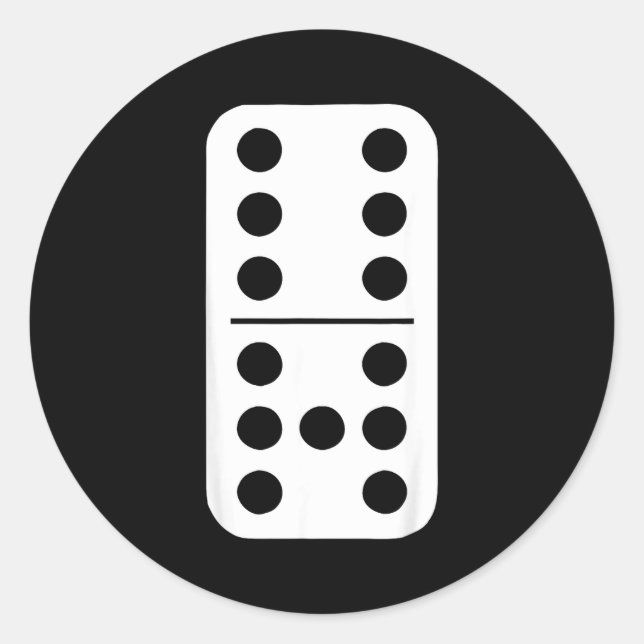 Funny Domino Meme Six Seven Play Strategy Number H Classic Round Sticker (Front)