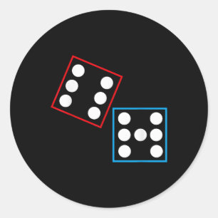 Funny Domino Six Seven Meme 67 Dominos Math Lover Classic Round Sticker