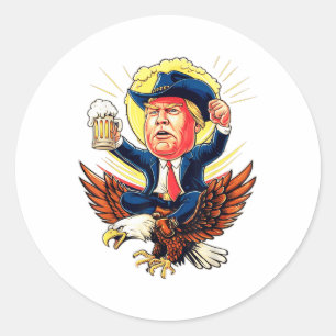 Funny Donald Trump 2024 Take America Back Election Classic Round Sticker