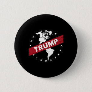 Funny Donald Trump American Flag Canada Greenland 2 Inch Round Button