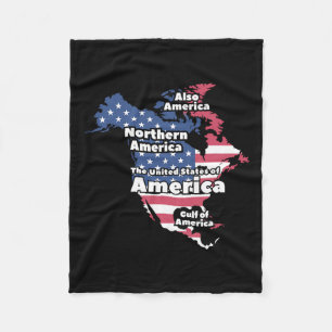 Funny Donald Trump American Flag Canada Greenland Fleece Blanket