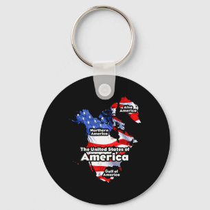 Funny Donald Trump American Flag Canada Greenland  Keychain