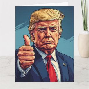 FUNNY DONALD TRUMP BIIRTHDAY GREETING CARD