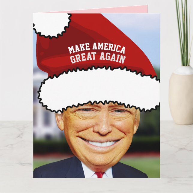FUNNY DONALD TRUMP CARTES DE NOËL - EXCELLENTE ! (Devant)
