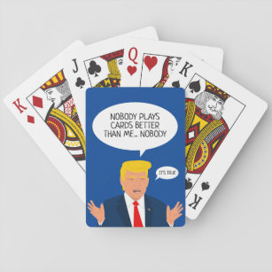 Funny Donald Trump cartoon poker playing cards